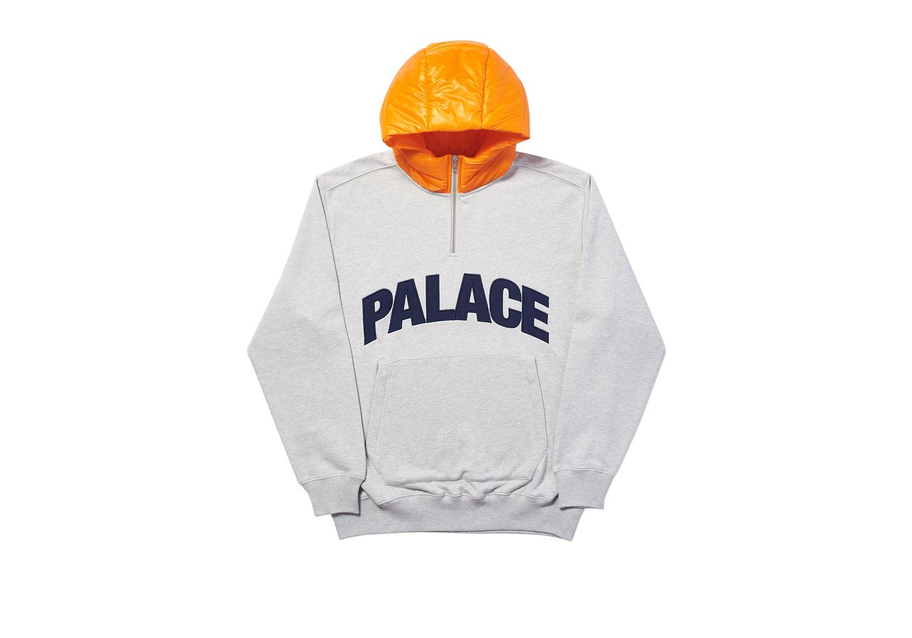 Palace Puffer Hood Grey