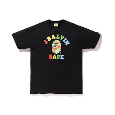 BAPE J Balvin Camo College Logo Tee Black