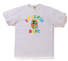 BAPE x J Balvin Camo College Logo Tee White