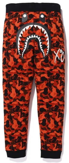 bape-x-xo-camo-shark-slim-sweat-pants-orange