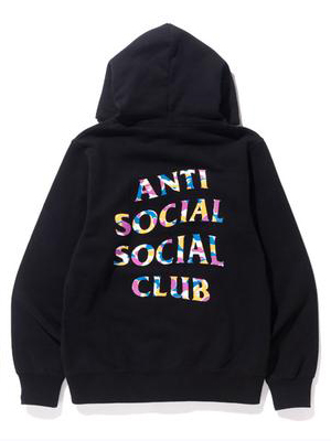 Anti social social on sale club x bape hoodie