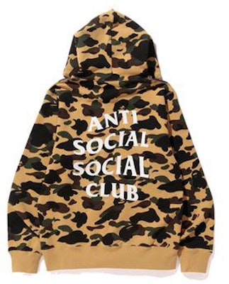 BAPE x Anti Social Social Club 1st Camo Pullover Hoodie (FW19) Yellow Camo Order BAPE x Anti Social Social Club 1st Camo Pullover Hoodie (FW19) Yellow Camo