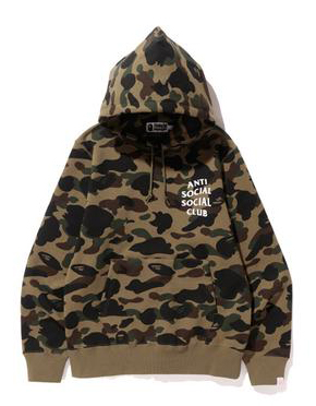 Bape x anti cheap social social club hoodie