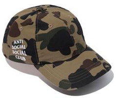 BAPE x Anti Social Social Club 1st Camo Strapback Hat (FW19) Green Camo BAPE x Anti Social Social Club 1st Camo Strapback Hat (FW19) Green Camo