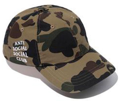 BAPE x Anti Social Social Club 1st Camo Strapback Hat (FW19) Green Camo Buy BAPE x Anti Social Social Club 1st Camo Strapback Hat (FW19) Green Camo