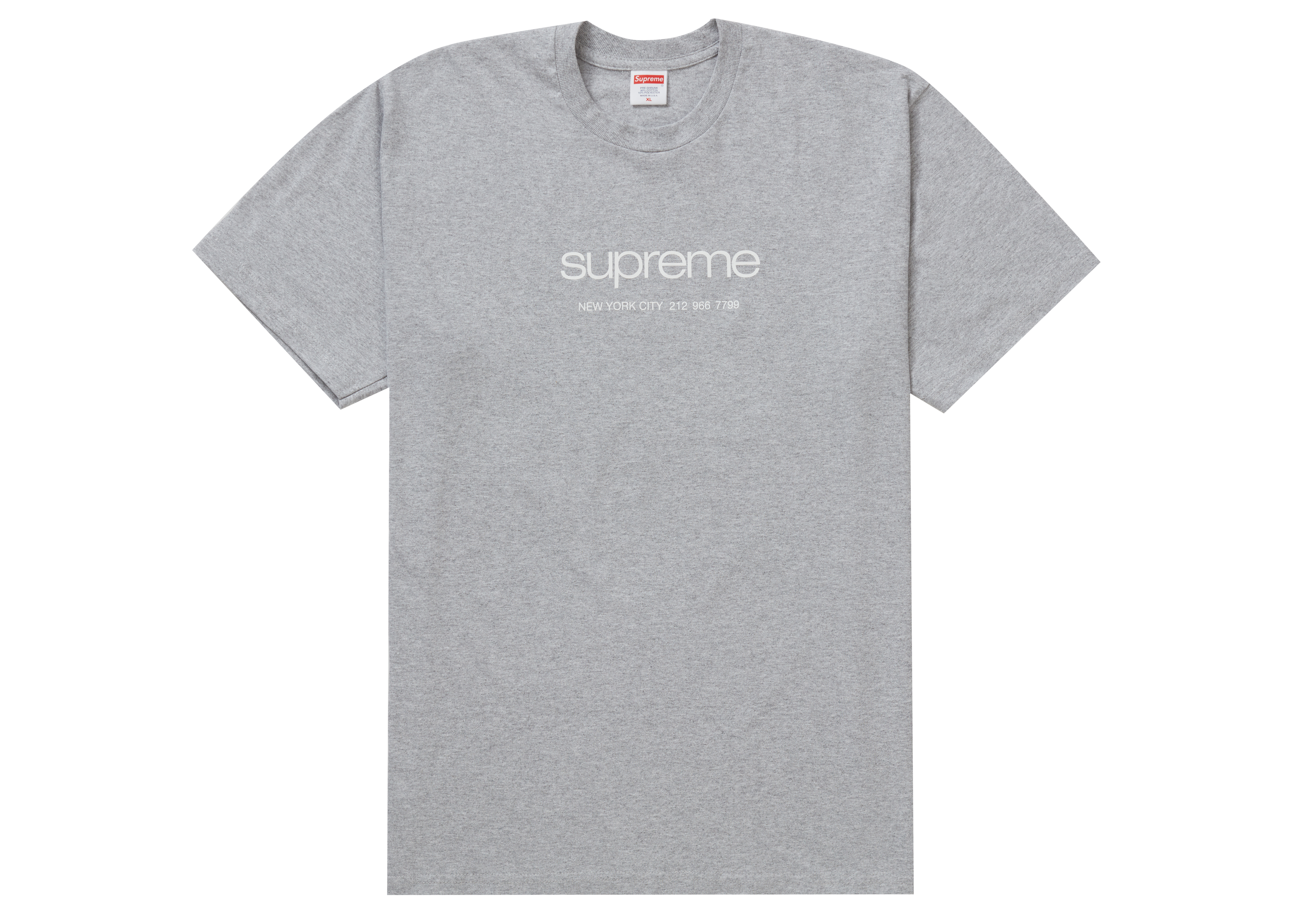 Supreme Shop Tee Heather Grey - Novelship