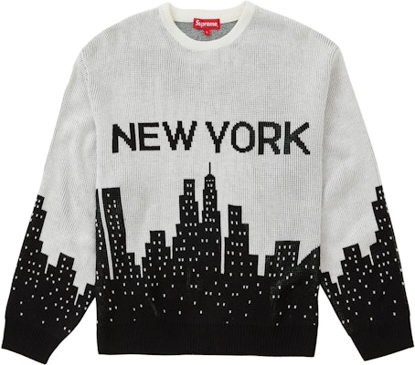 Supreme New York Sweater White Buy Supreme New York Sweater White