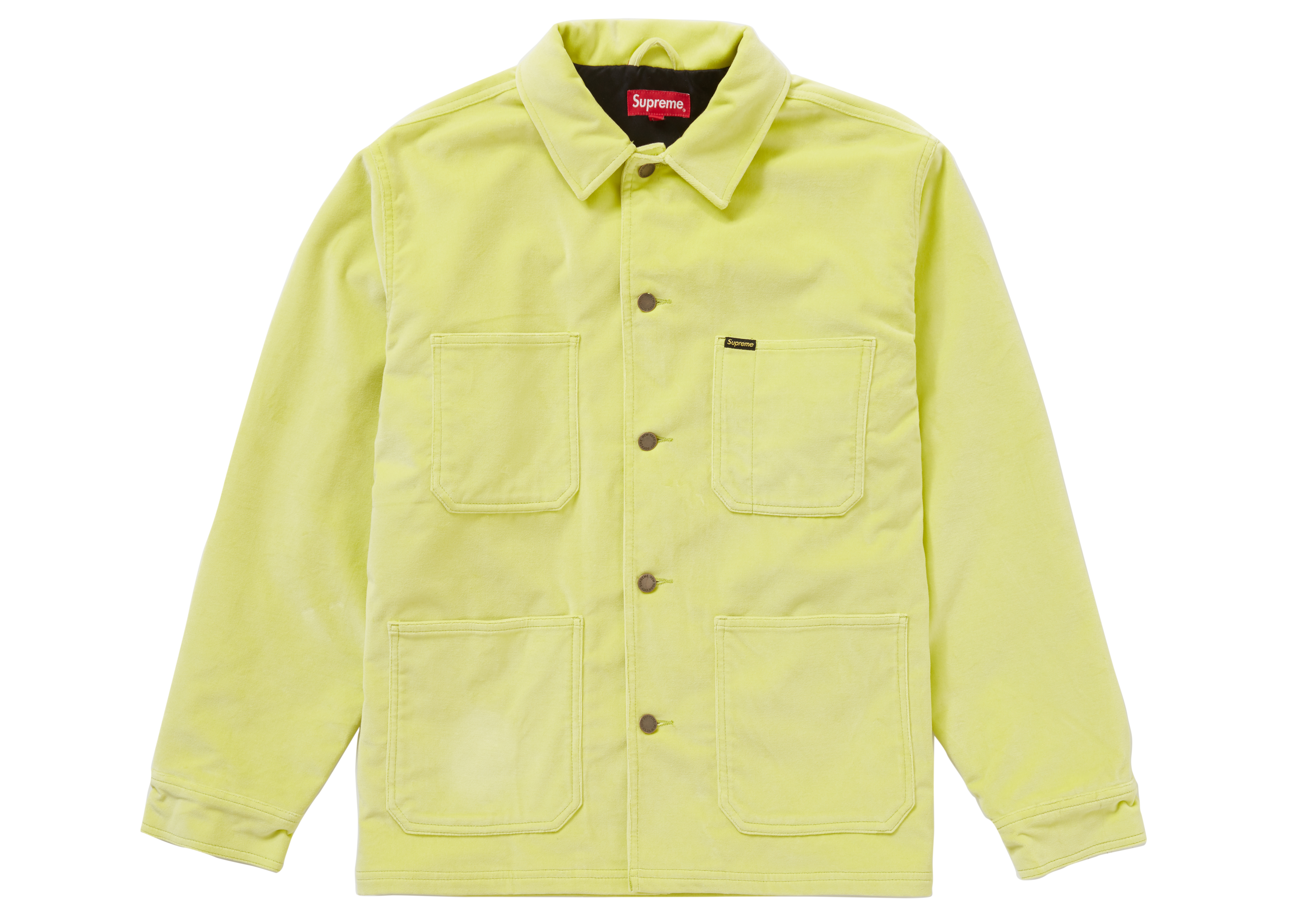 Supreme Velvet Chore Coat Lime - Novelship