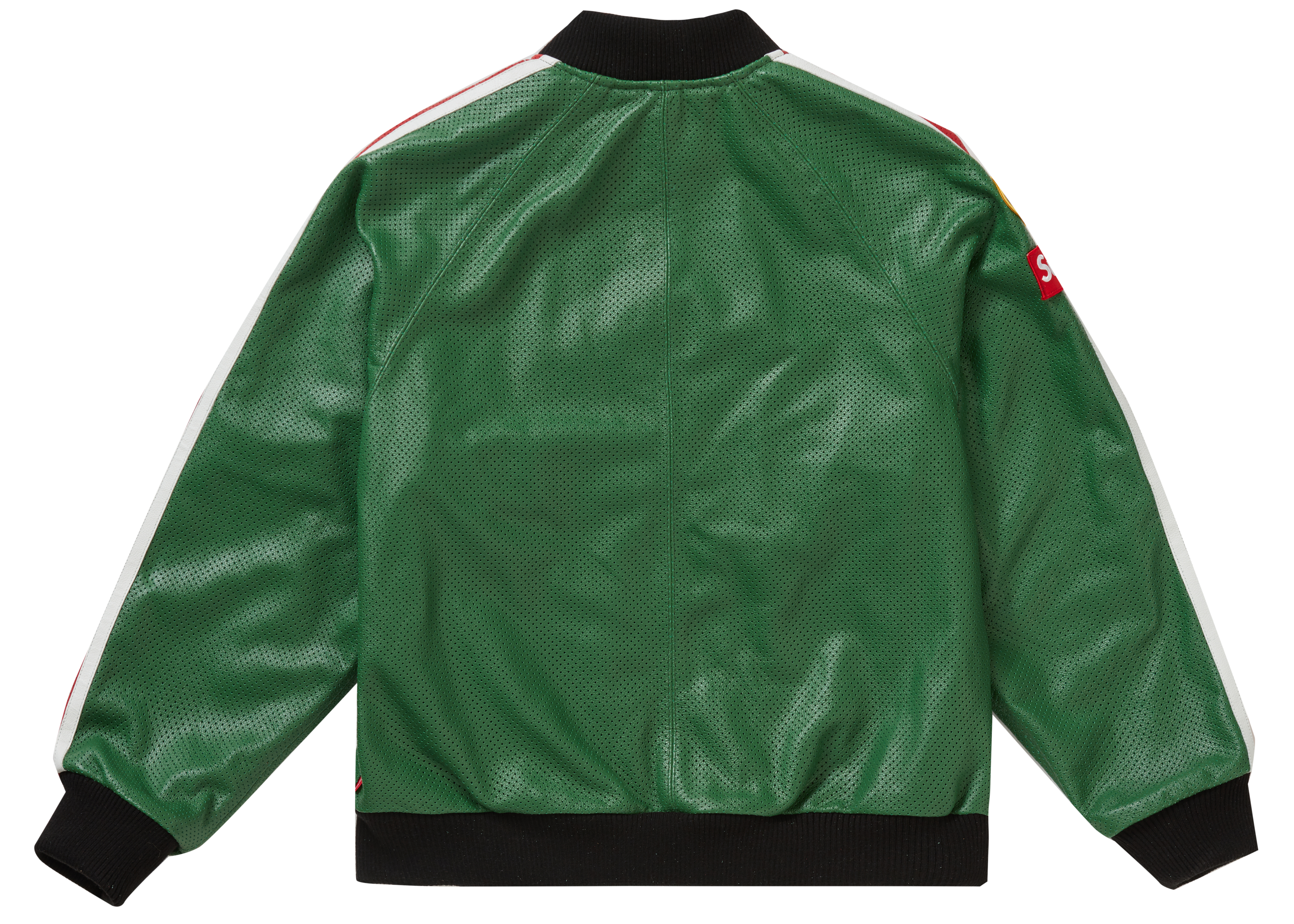 Supreme Vanson Leathers Perforated Bomber Jacket Green - Novelship