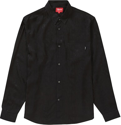 Supreme Snakeskin Jacquard Shirt Black Buy Supreme Snakeskin Jacquard Shirt Black