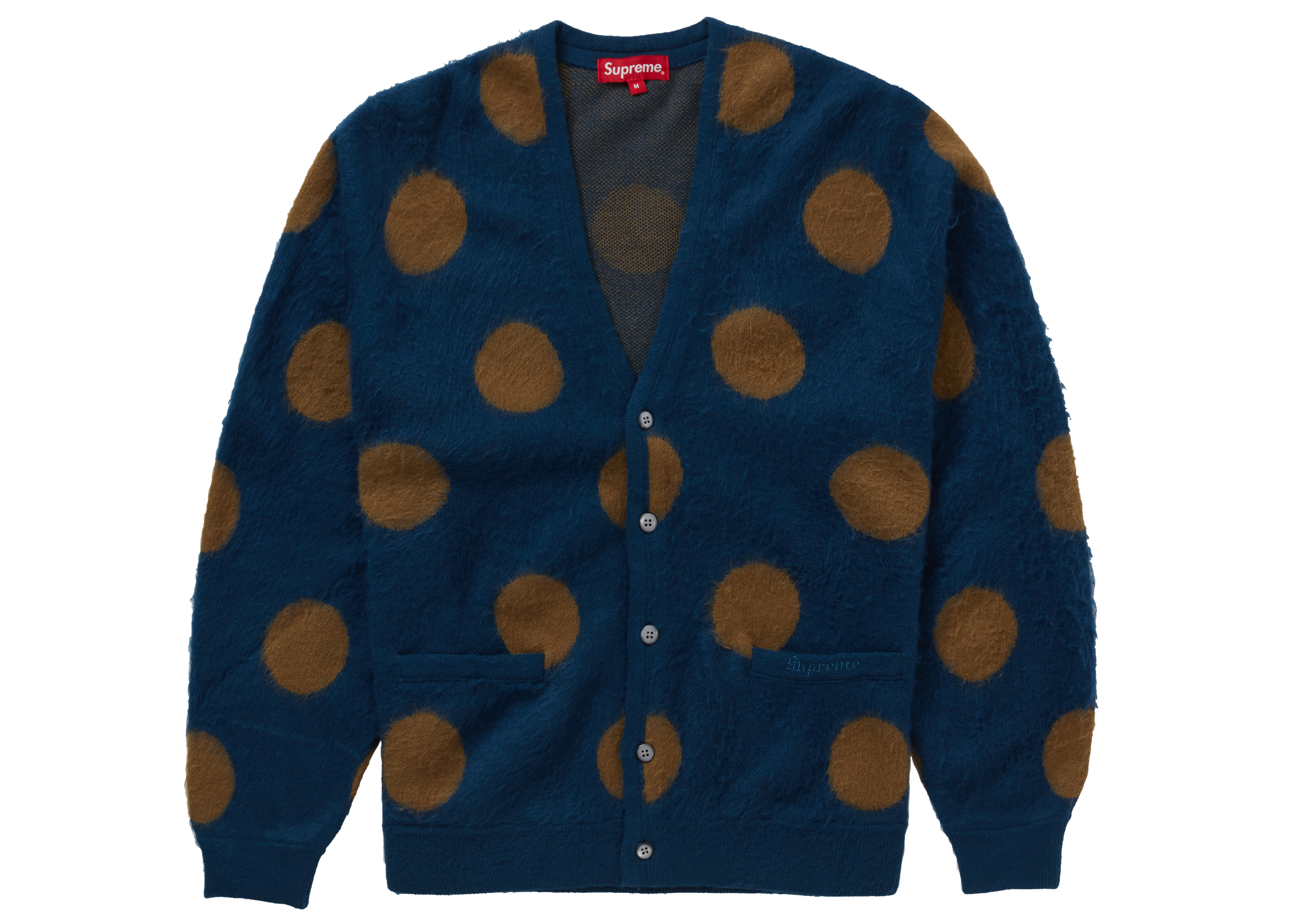 Supreme Brushed Polka Dot Cardigan Navy - Novelship