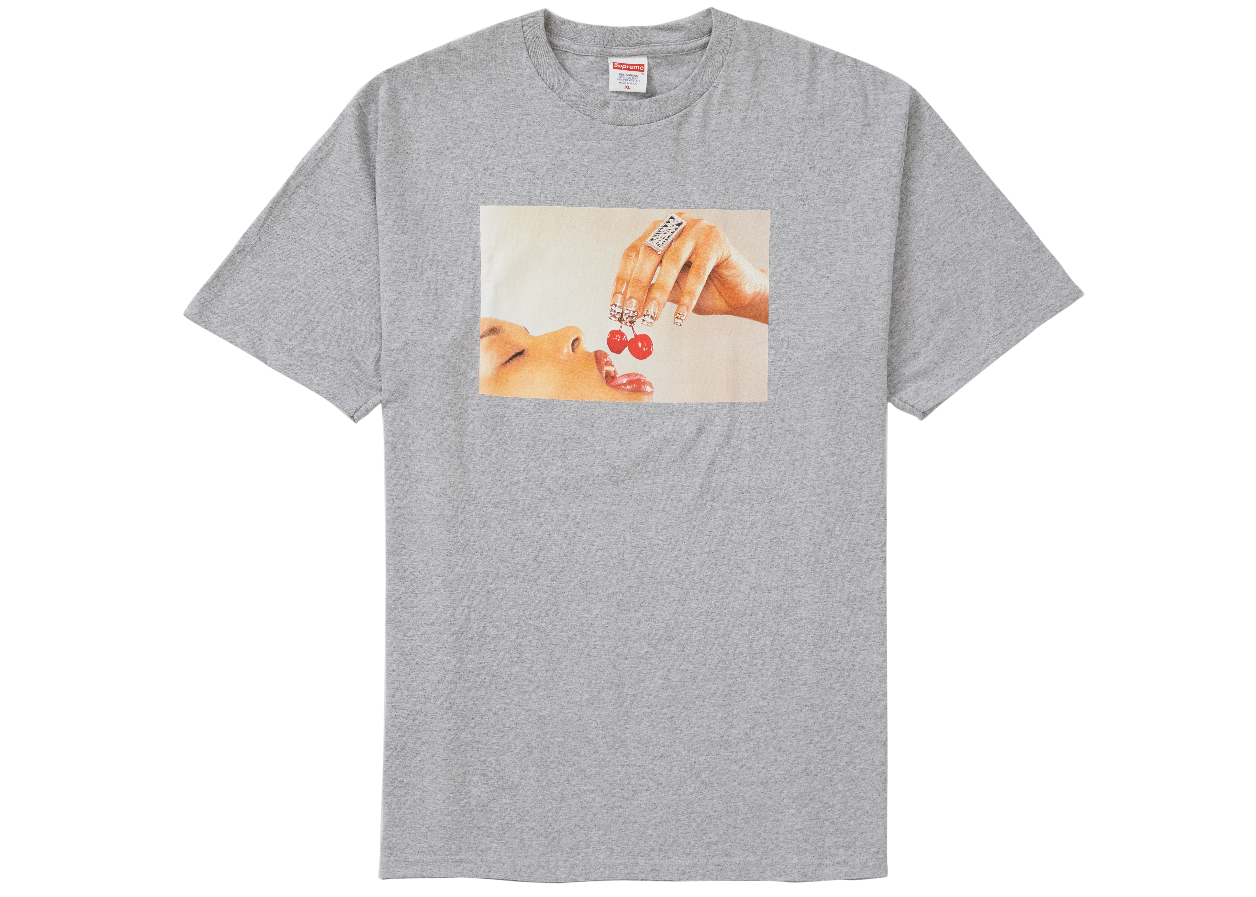 Supreme Cherries Tee Heather Grey - Novelship