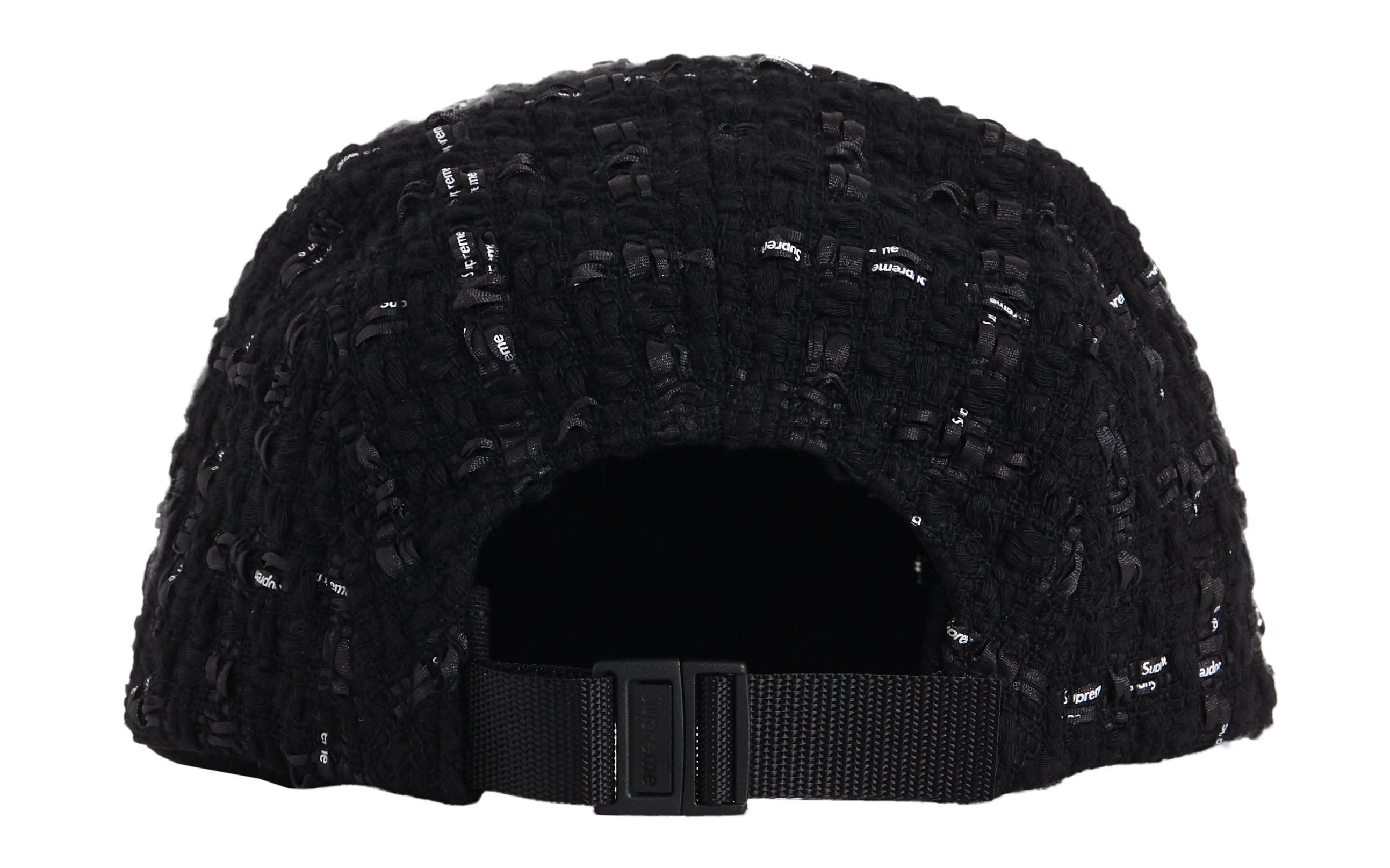 Supreme Ribbon Boucle Camp Cap Black - Novelship