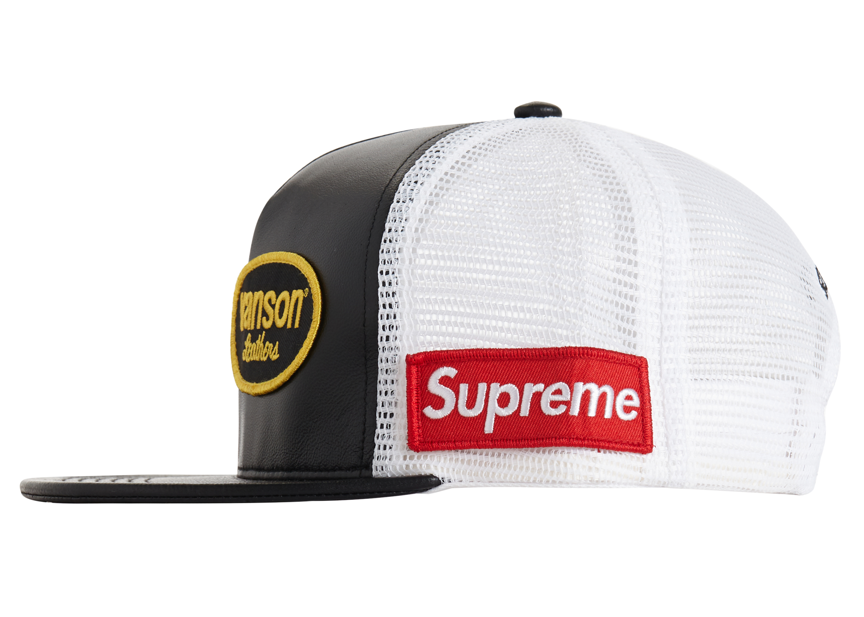 Order Supreme Vanson Leathers Mesh Belakang 5-Panel Hitam
