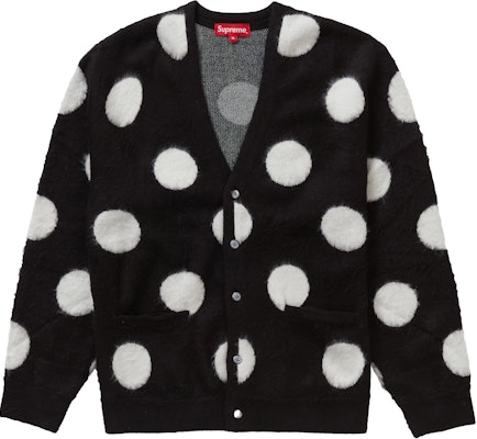 至尊仿麂皮波點黑色開襟毛衣 Buy 至尊仿麂皮波點黑色開襟毛衣