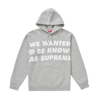 Supreme Known As Hooded Sweatshirt Heather Grey