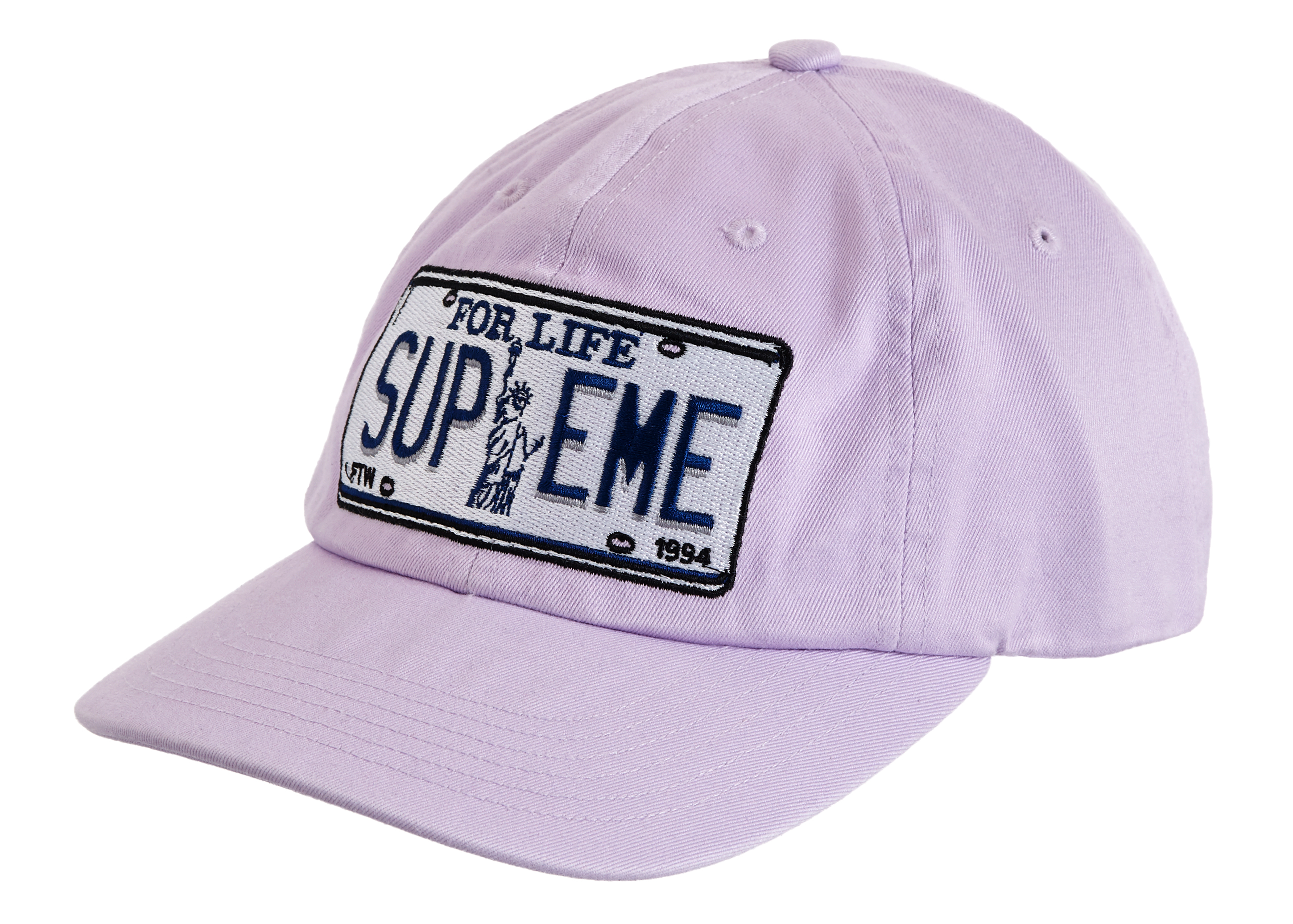 Supreme License Plate 6-Panel Light Pink