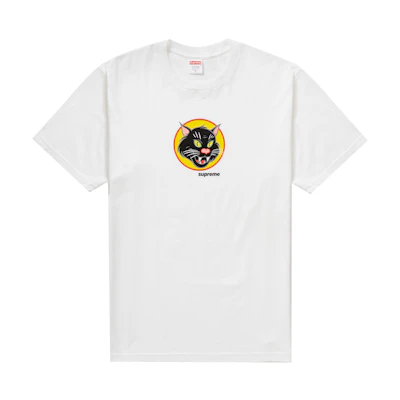 Supreme Black Cat Tee White