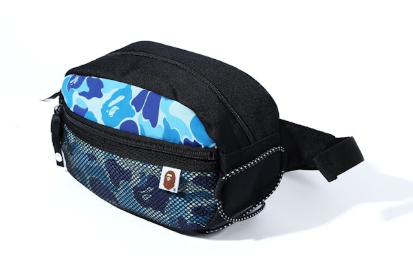 BAPE ABC Camo Bungee Cord Waist Bag Blue Buy BAPE ABC Camo Bungee Cord Waist Bag Blue