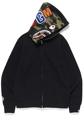 BAPE x Pusha T Shark Full Zip Hoodie Black Buy BAPE x Pusha T Shark Full Zip Hoodie Black