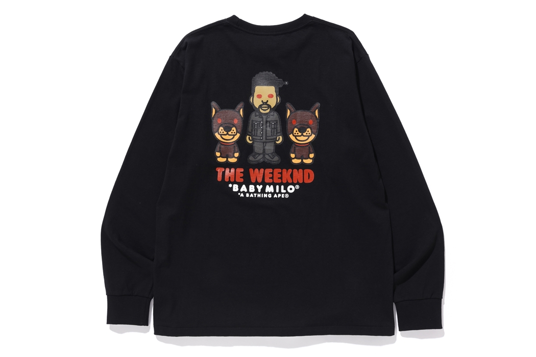 BAPE x XO The Weeknd Long Sleeve Tee Black - Novelship