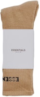 Fear of God ESSENTIALS Front Logo Crew Socks Khaki Fear of God ESSENTIALS Front Logo Crew Socks Khaki