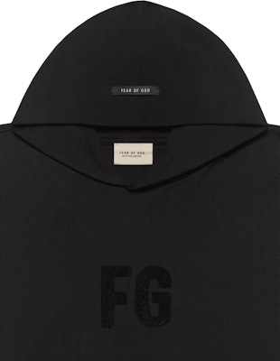 Fear of God Everyday 'Fg' Hoodie Black/Black Lookbook Fear of God Everyday 'Fg' Hoodie Black/Black