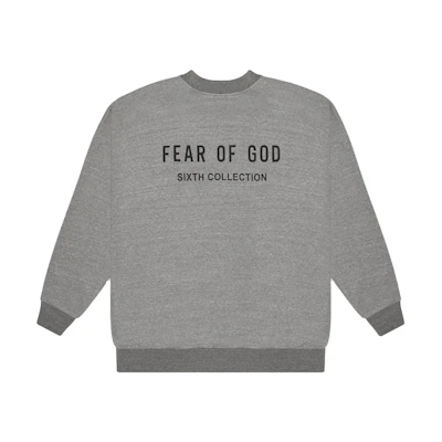 Fear of God Back Logo Crewneck Sweatshirt Heather Grey/Black