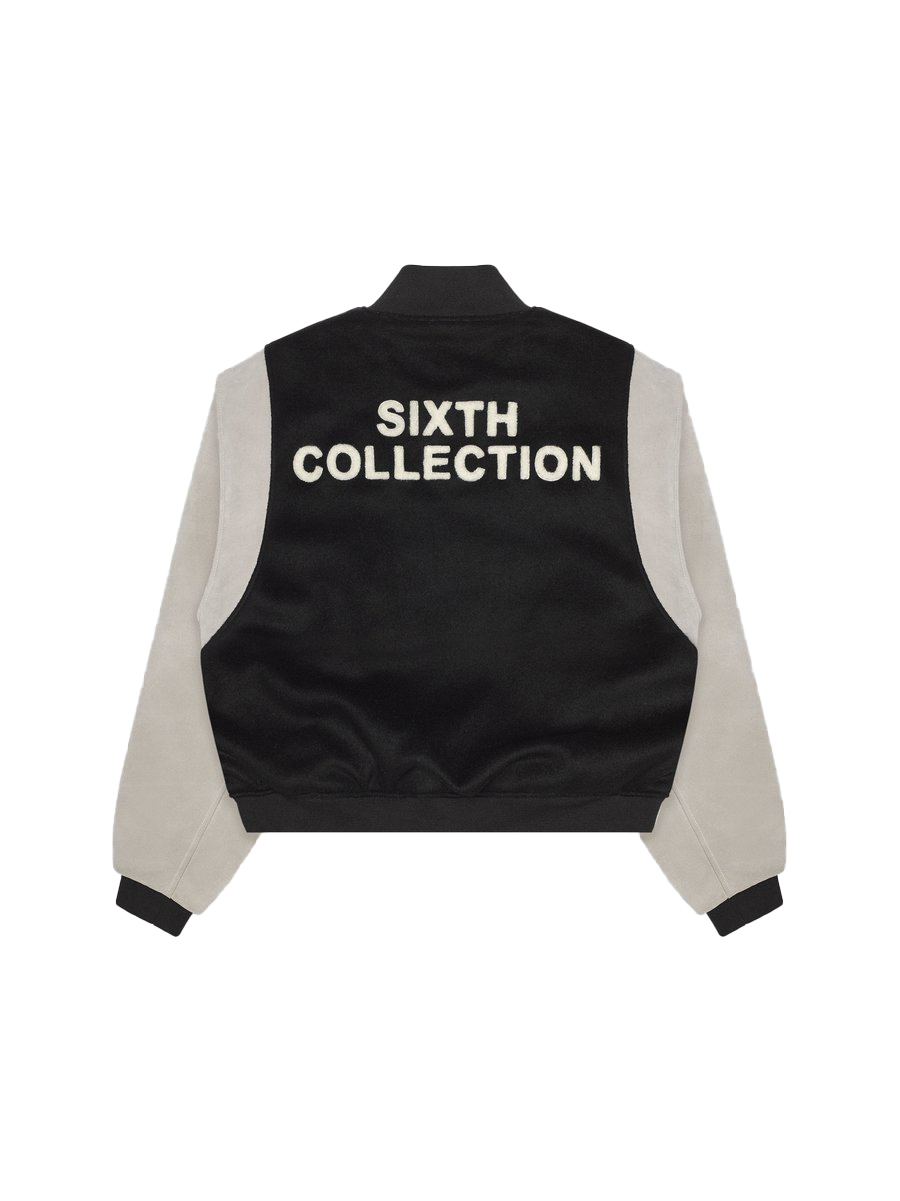 Fear of God Sixth Collection Paneled Varsity Jacket Black/Grey