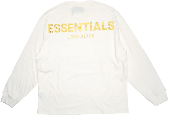 Fear of God ESSENTIALS Long Beach 3M Long Sleeve Boxy T-Shirt White Order Fear of God ESSENTIALS Long Beach 3M Long Sleeve Boxy T-Shirt White