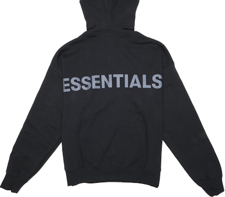 Fear of God ESSENTIALS 3M Logo Pullover Hoodie (FW19) Black/Black Buy Fear of God ESSENTIALS 3M Logo Pullover Hoodie (FW19) Black/Black