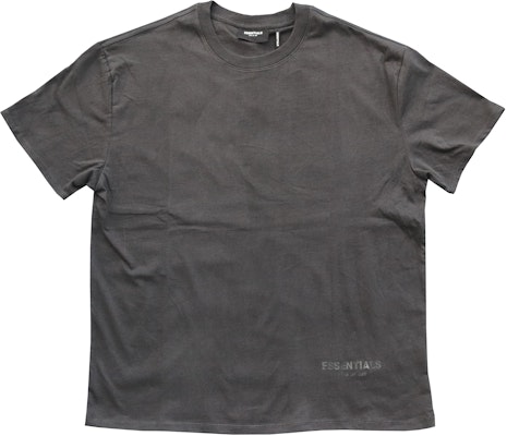 Fear of God ESSENTIALS Logo Boxy T-Shirt Black/Black Buy Fear of God ESSENTIALS Logo Boxy T-Shirt Black/Black