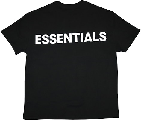 Fear of God ESSENTIALS Logo Boxy T-Shirt Black/Black Lookbook Fear of God ESSENTIALS Logo Boxy T-Shirt Black/Black