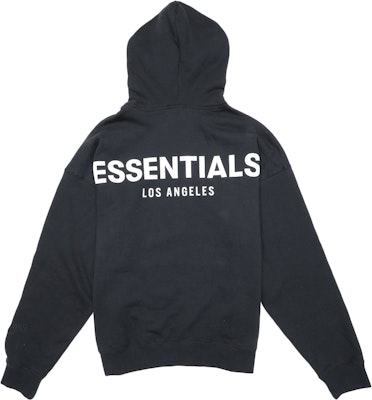 Fear of God ESSENTIALS Los Angeles 3M Hoodie Hitam Order Fear of God ESSENTIALS Los Angeles 3M Hoodie Hitam