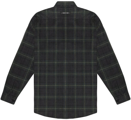 Fear of God Long Sleeve Plaid Button Up Shirt Green Order Fear of God Long Sleeve Plaid Button Up Shirt Green