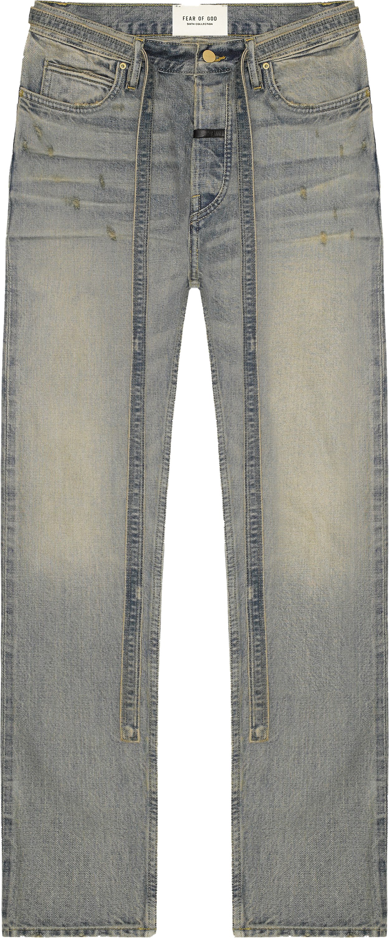 Fear of God 5 Year Vintage Wash Slim Denim Jeans Indigo 