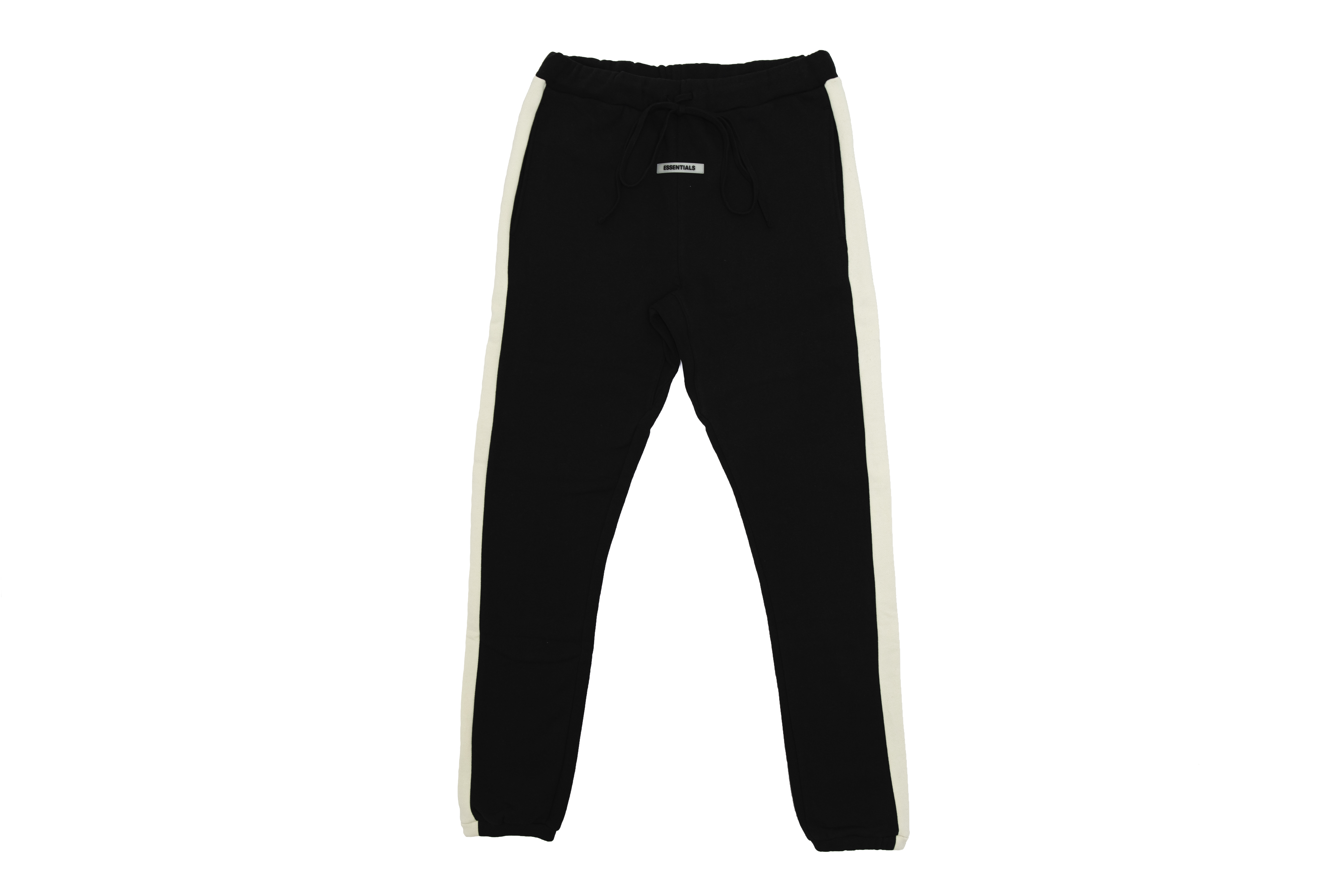 Fear of god essentials side stripe sweatpants black new arrivals