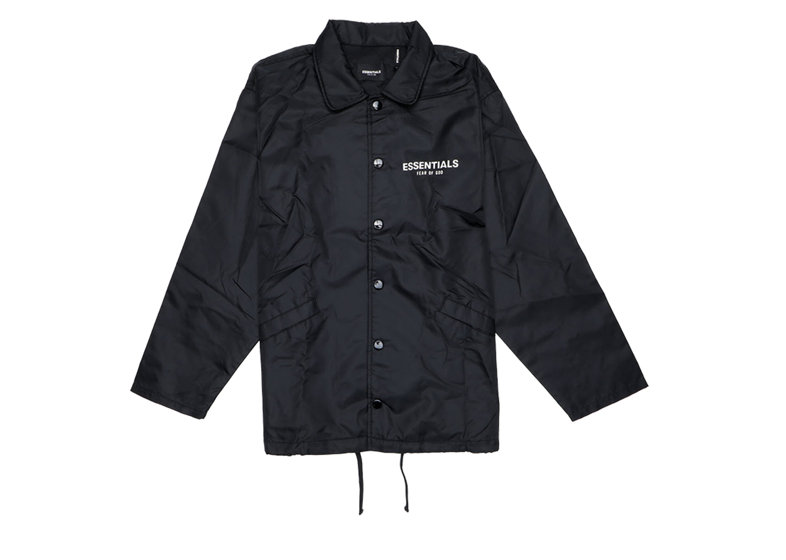 Fear of God ESSENTIALS Nylon Coach Jacket Black