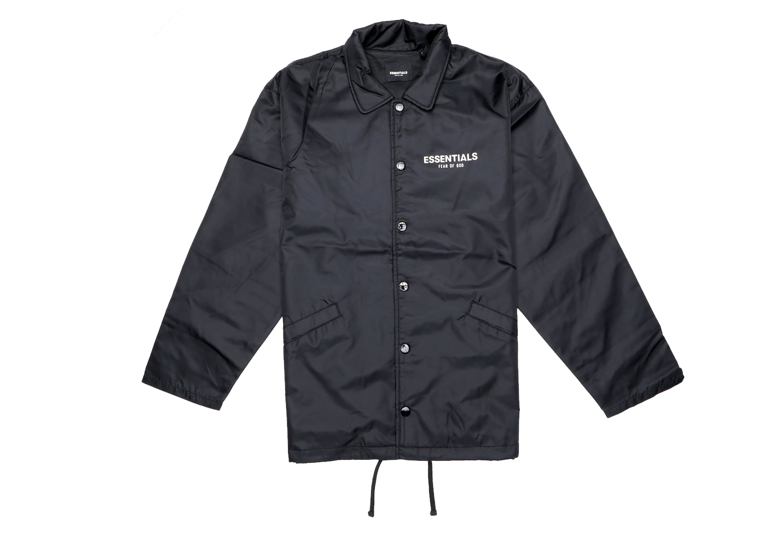 Fear of God ESSENTIALS Nylon Coach Jacket Black