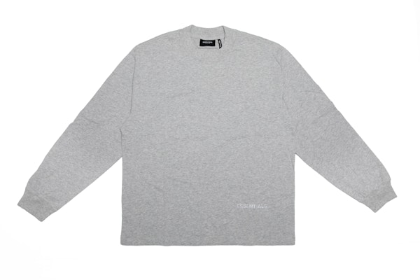Fear of God ESSENTIALS 3M Logo Boxy Long Sleeve T-Shirt Dark Heather Grey/Grey Buy Fear of God ESSENTIALS 3M Logo Boxy Long Sleeve T-Shirt Dark Heather Grey/Grey