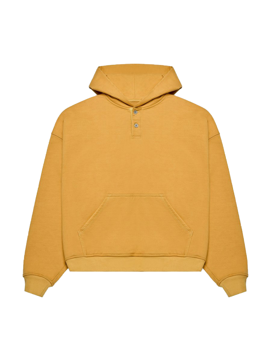 Fear of God Everyday Henley Hoodie Garden Glove Yellow