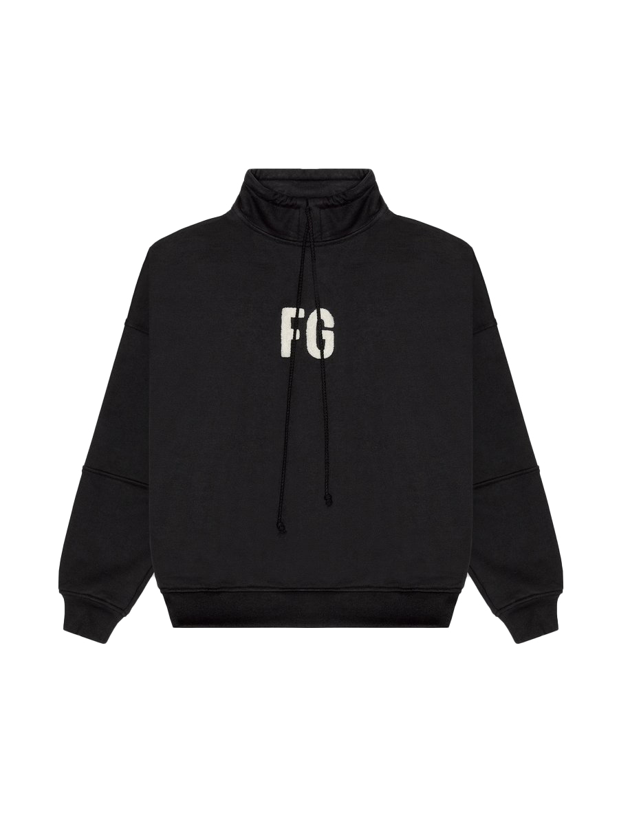 Buy Fear of God Mock Neck FG Pullover Sweater Hitam Vintage