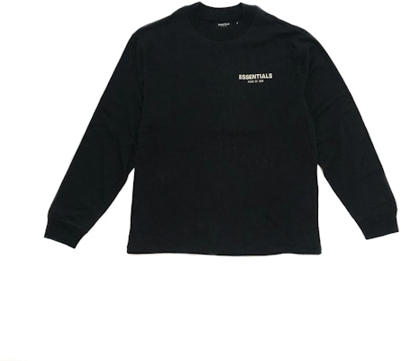 Fear of God ESSENTIALS Long Sleeve Photo T-Shirt Black Buy Fear of God ESSENTIALS Long Sleeve Photo T-Shirt Black