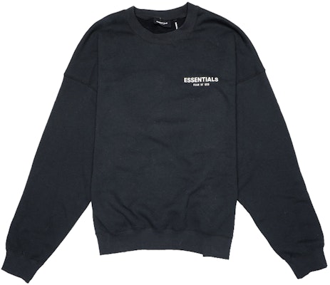 Fear of God ESSENTIALS Photo Crewneck Sweatshirt Black Buy Fear of God ESSENTIALS Photo Crewneck Sweatshirt Black