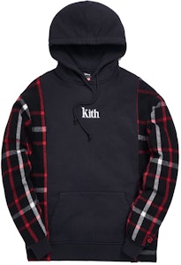 KITH x Disney Patchwork Wool Plaid Hoodie Hitam Buy KITH x Disney Patchwork Wool Plaid Hoodie Hitam