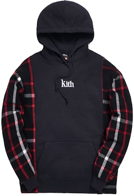 KITH x Disney Patchwork Wool Plaid Hoodie Black Buy KITH x Disney Patchwork Wool Plaid Hoodie Black