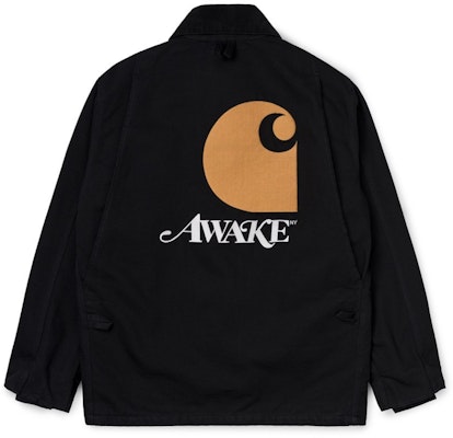 Awake x Carhartt WIP Michigan Chore Coat Black - Novelship