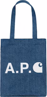 Carhartt WIP x APC Alan Tote Stonewashed Indigo Carhartt WIP x APC Alan Tote Stonewashed Indigo