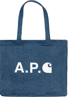 Carhartt WIP x APC Alan Shopping Bag Stonewashed Indigo Buy Carhartt WIP x APC Alan Shopping Bag Stonewashed Indigo