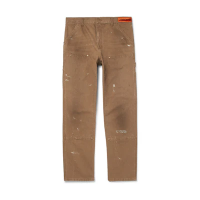 Heron Preston Carhartt Canvas Work Pants Tan